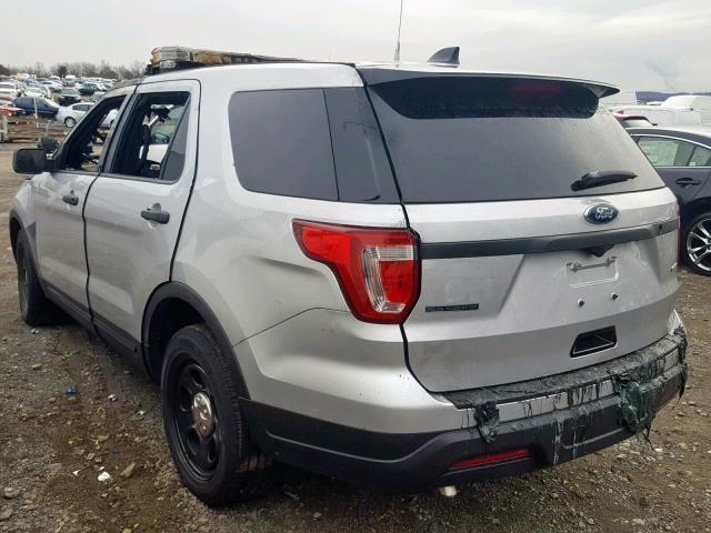 1FM5K8AR4JGB67719 - 2018 FORD EXPLORER P SILVER photo 3