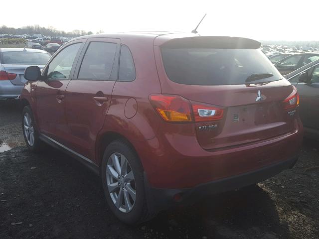 4A4AR3AUXFE059056 - 2015 MITSUBISHI OUTLANDER RED photo 3