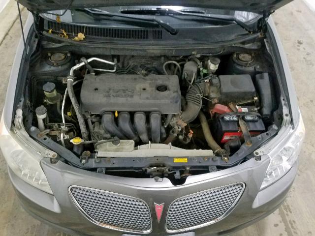 5Y2SM63855Z467306 - 2005 PONTIAC VIBE GRAY photo 7