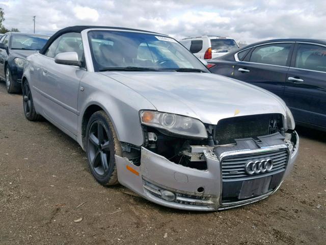 WAUDH48H97K029990 - 2007 AUDI A4 3.2 CAB SILVER photo 1