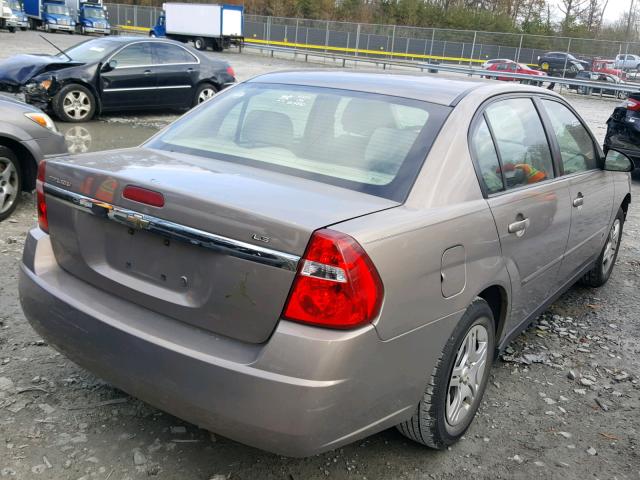 1G1ZS58F87F139350 - 2007 CHEVROLET MALIBU LS 棕色 照片 4