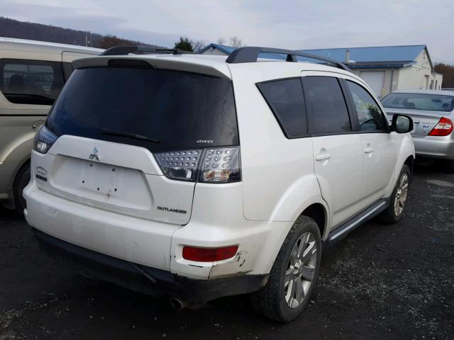 JA4JT3AW9CU002398 - 2012 MITSUBISHI OUTLANDER WHITE photo 4