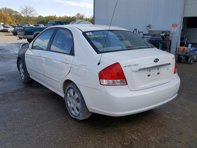 KNAFE121575466315 - 2007 KIA SPECTRA EX WHITE photo 3