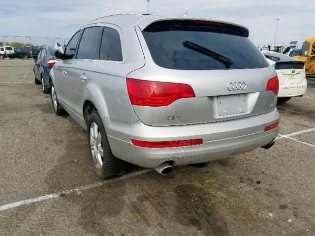 WA1AV74L27D030455 - 2007 AUDI Q7 4.2 QUA SILVER photo 3