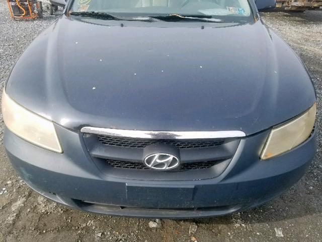 KMHET46C56A077886 - 2006 HYUNDAI SONATA GL BLUE photo 7