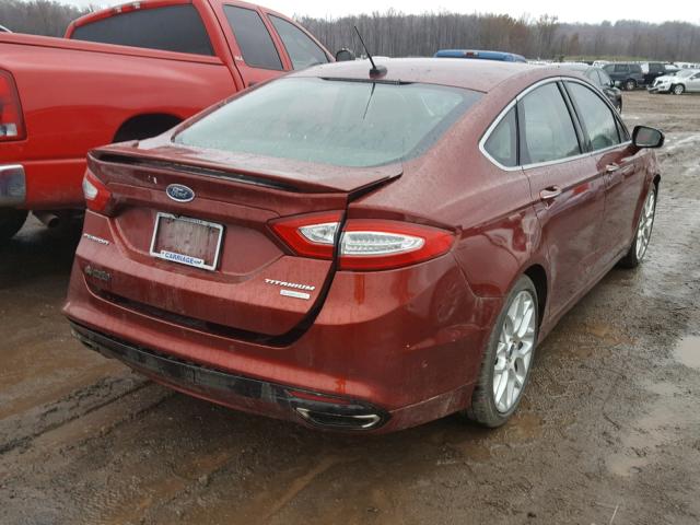 3FA6P0K92ER200280 - 2014 FORD FUSION TIT RED photo 4