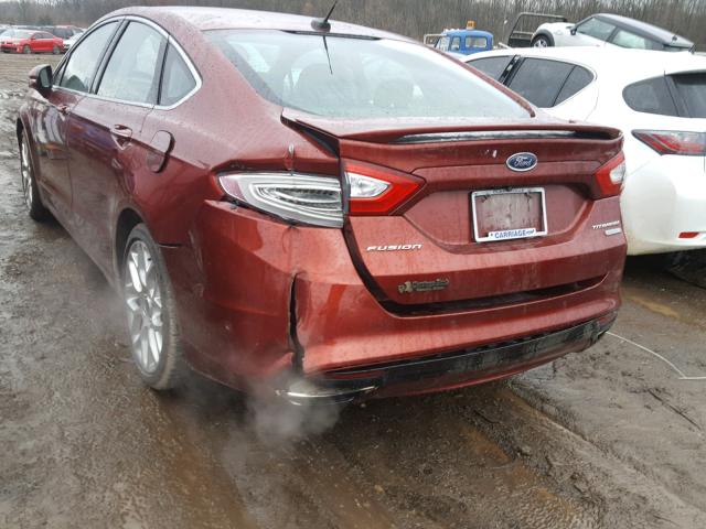 3FA6P0K92ER200280 - 2014 FORD FUSION TIT RED photo 9