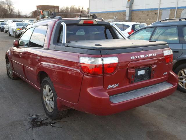 4S4BT63C955105344 - 2005 SUBARU BAJA TURBO RED photo 3