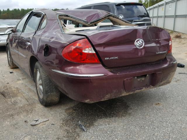 2G4WC582271244232 - 2007 BUICK LACROSSE C BURGUNDY photo 3