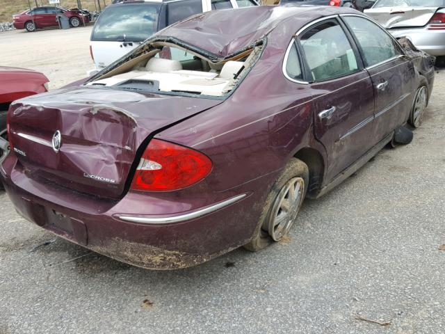 2G4WC582271244232 - 2007 BUICK LACROSSE C BURGUNDY photo 4