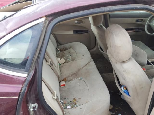 2G4WC582271244232 - 2007 BUICK LACROSSE C BURGUNDY photo 6