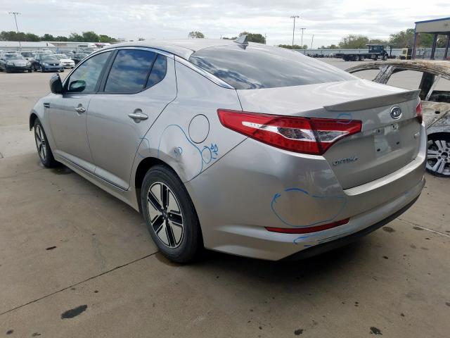 KNAGM4AD3C5013583 - 2012 KIA OPTIMA HYB GRAY photo 3