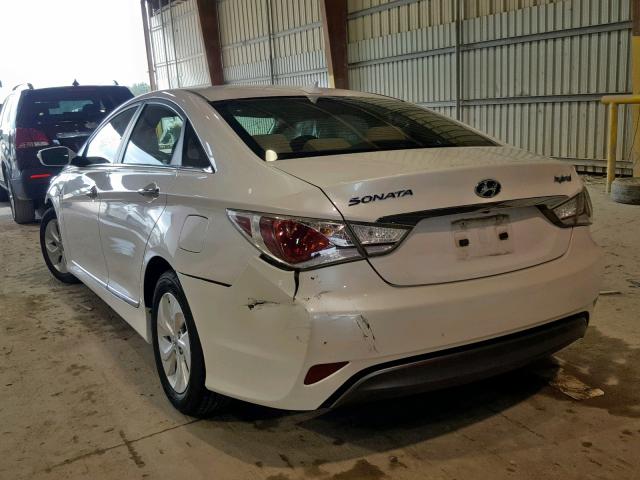 KMHEC4A49FA133781 - 2015 HYUNDAI SONATA HYB WHITE photo 3