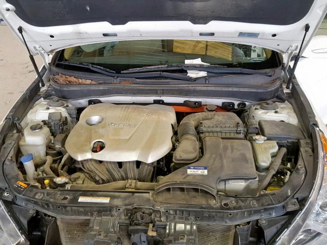 KMHEC4A49FA133781 - 2015 HYUNDAI SONATA HYB WHITE photo 7