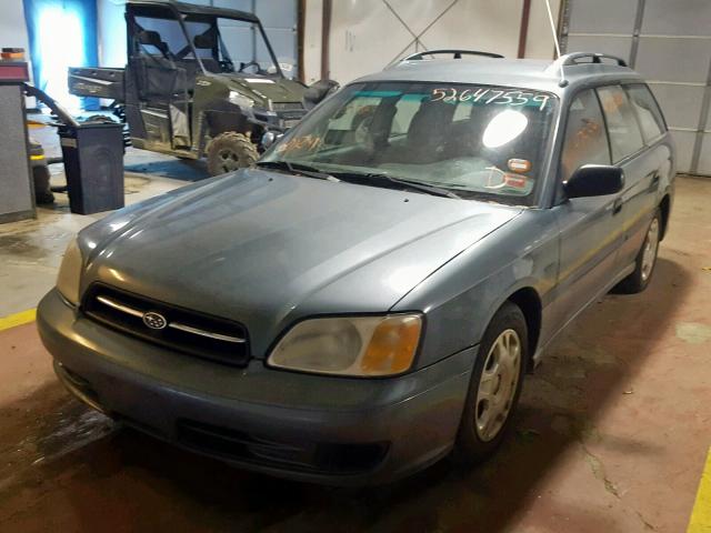 4S3BH635416302076 - 2001 SUBARU LEGACY L GREEN photo 2