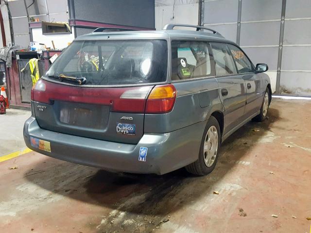 4S3BH635416302076 - 2001 SUBARU LEGACY L GREEN photo 4