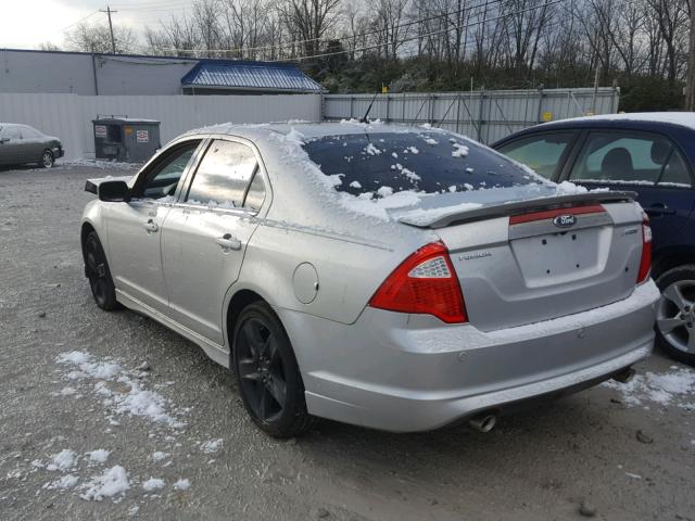 3FAHP0KC9BR285716 - 2011 FORD FUSION SPO SILVER photo 3