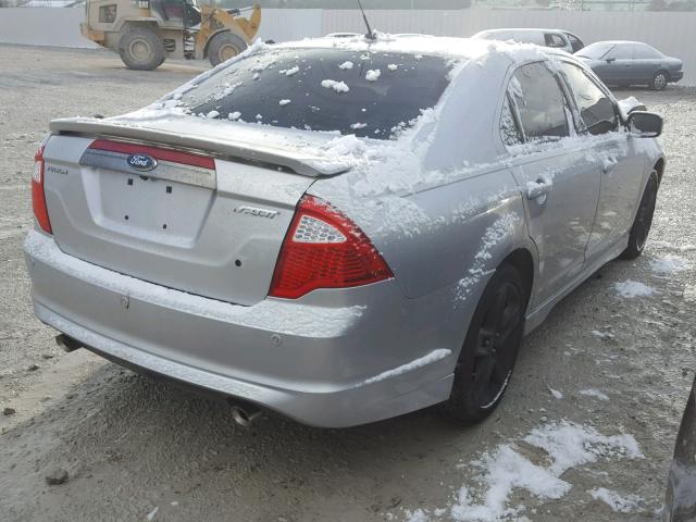 3FAHP0KC9BR285716 - 2011 FORD FUSION SPO SILVER photo 4