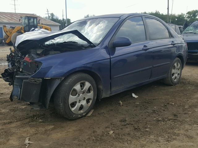 KNAFE122285577513 - 2008 KIA SPECTRA EX BLUE photo 2