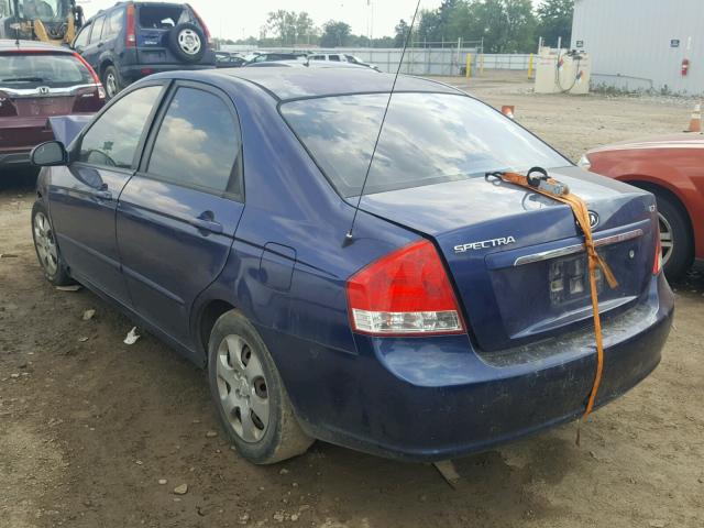 KNAFE122285577513 - 2008 KIA SPECTRA EX BLUE photo 3