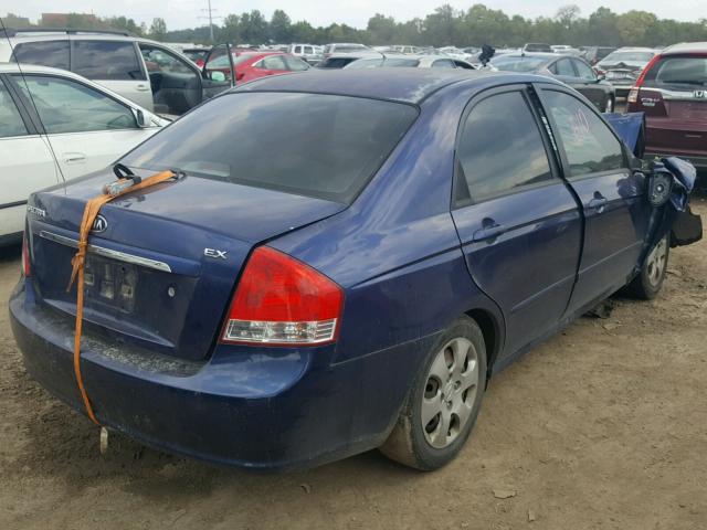 KNAFE122285577513 - 2008 KIA SPECTRA EX BLUE photo 4