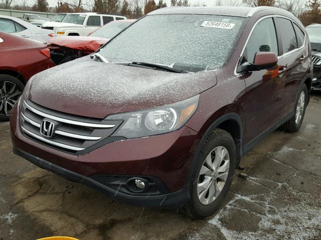 5J6RM3H73EL029488 - 2014 HONDA CR-V EXL BURGUNDY photo 2