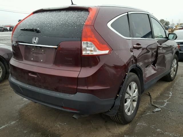 5J6RM3H73EL029488 - 2014 HONDA CR-V EXL BURGUNDY photo 4