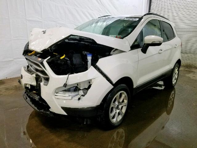 MAJ6P1UL6JC179442 - 2018 FORD ECOSPORT S WHITE photo 2