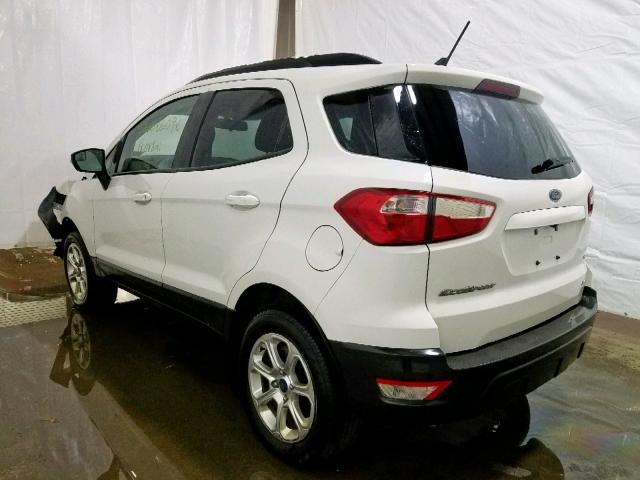 MAJ6P1UL6JC179442 - 2018 FORD ECOSPORT S WHITE photo 3