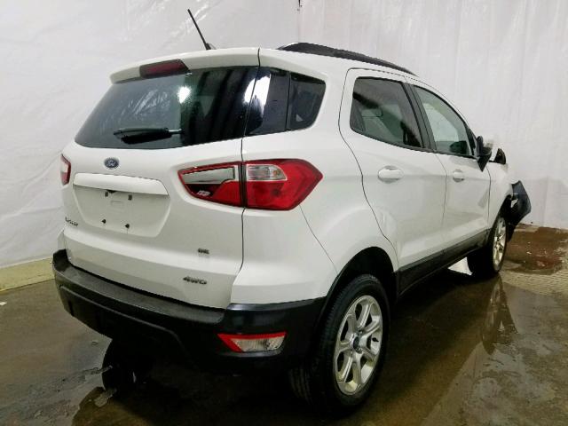 MAJ6P1UL6JC179442 - 2018 FORD ECOSPORT S WHITE photo 4