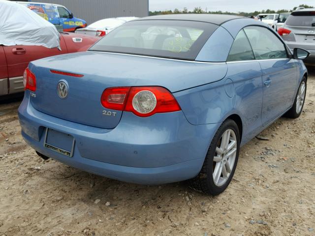 WVWFA71F89V008804 - 2009 VOLKSWAGEN EOS LUX Синій фото 4
