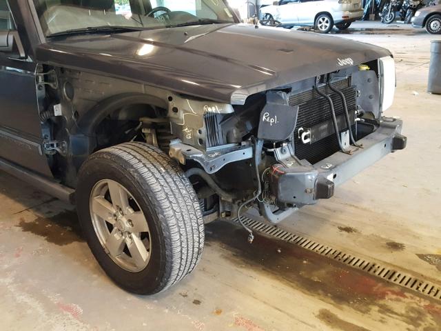 1J8HG48K76C349071 - 2006 JEEP COMMANDER CHARCOAL photo 9