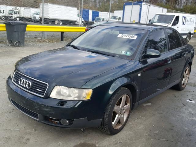 WAULC68E04A120725 - 2003 AUDI 4-DR SEDAN GREEN photo 2