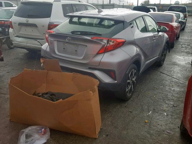 JTNKHMBX7J1009479 - 2018 TOYOTA C-HR XLE GRAY photo 4