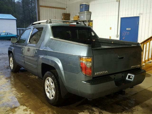 2HJYK16478H507171 - 2008 HONDA RIDGELINE BLUE photo 3