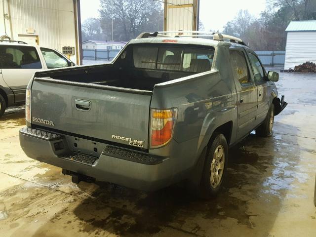 2HJYK16478H507171 - 2008 HONDA RIDGELINE BLUE photo 4