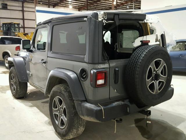 1C4GJXAG5JW271604 - 2018 JEEP WRANGLER S GRAY photo 3