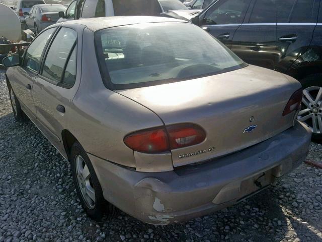 1G1JF524527428164 - 2002 CHEVROLET CAVALIER L GOLD photo 3