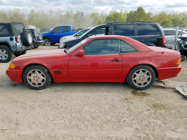 WDBFA66E3MF017535 - 1991 MERCEDES-BENZ 500 SL RED photo 9