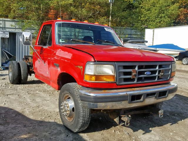 1FDLF47F5SEA80877 - 1995 FORD F SUPER DU RED photo 1