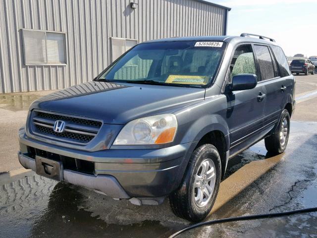 2HKYF18533H597739 - 2003 HONDA PILOT EXL CHARCOAL photo 2