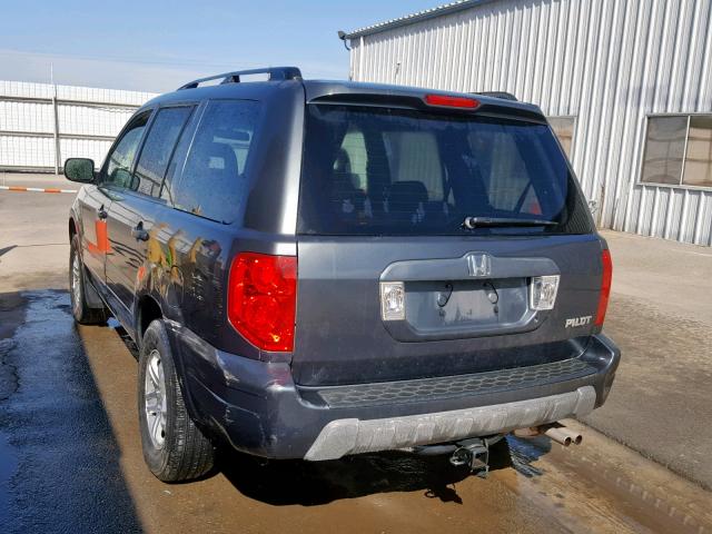 2HKYF18533H597739 - 2003 HONDA PILOT EXL CHARCOAL photo 3