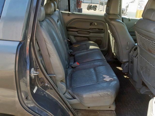 2HKYF18533H597739 - 2003 HONDA PILOT EXL CHARCOAL photo 6