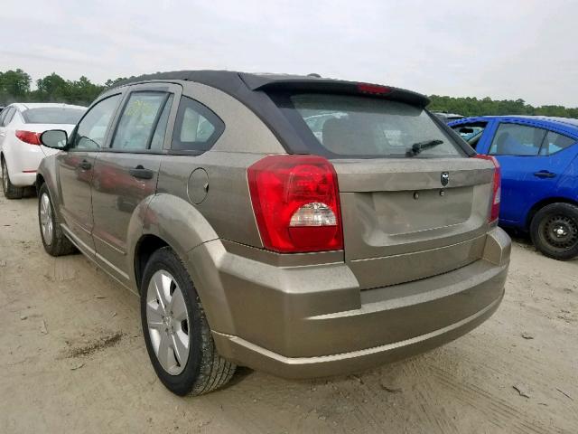 1B3HB48BX7D102792 - 2007 DODGE CALIBER SX GOLD photo 3