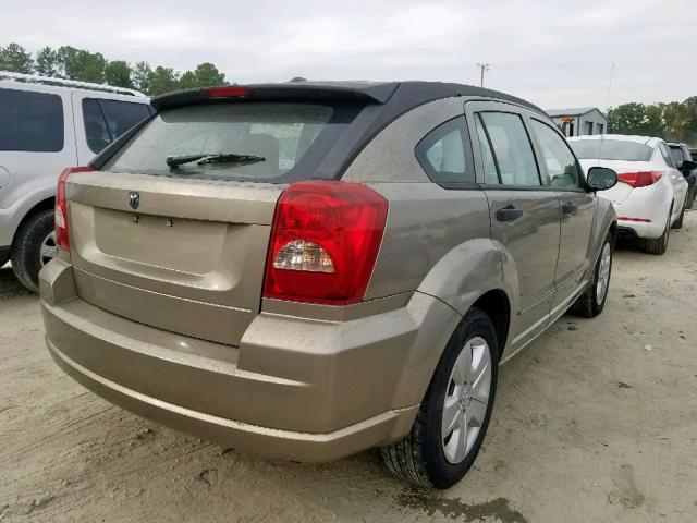 1B3HB48BX7D102792 - 2007 DODGE CALIBER SX GOLD photo 4