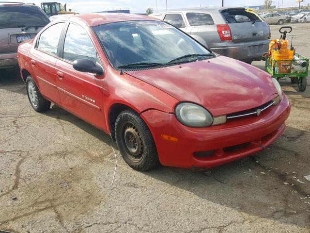 1B3ES46C91D270056 - 2001 DODGE NEON SE RED photo 1