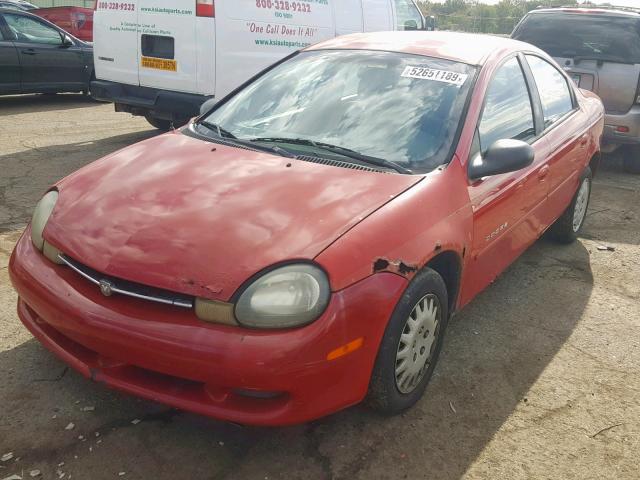 1B3ES46C91D270056 - 2001 DODGE NEON SE RED photo 2