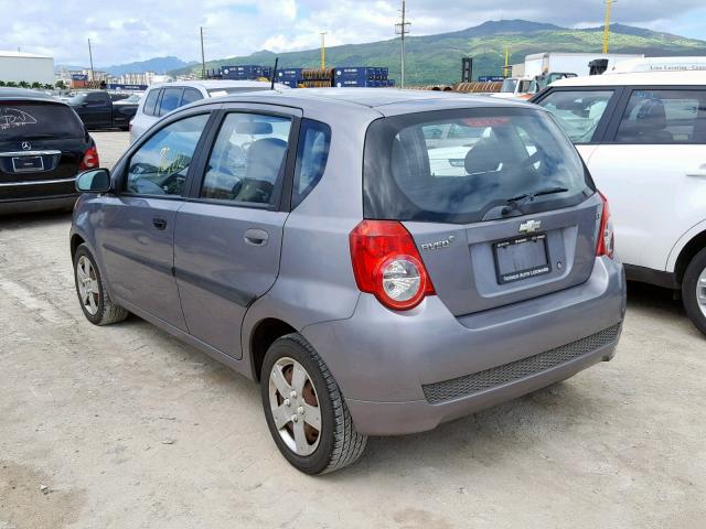 KL1TD6DE8BB131928 - 2011 CHEVROLET AVEO LS GRAY photo 3