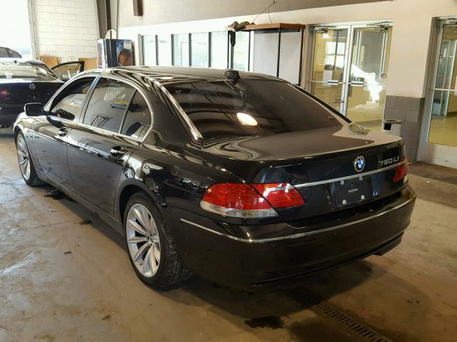 WBAHN83517DT72554 - 2007 BMW 750 BLACK photo 3