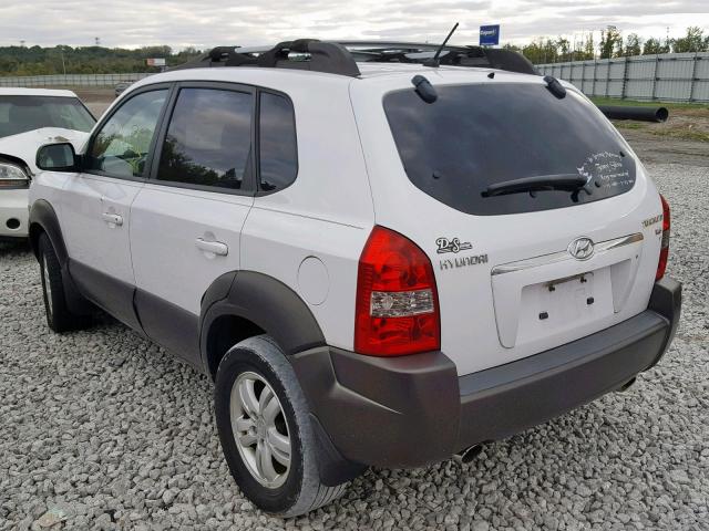 KM8JN12D07U607316 - 2007 HYUNDAI TUCSON SE WHITE photo 3